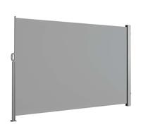Store latéral Floordirekt en aluminium, protection visuelle et solaire pour balcon, terrasse et jardin, résistant aux UV et aux intempéries, gris clair, 160 x 300 cm