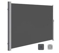 Store latéral rétractable SONGMICS 200 x 300 cm - Gris Anthracite - Brise-vue protection vie privée