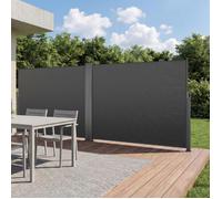 Store Latéral Rétractable-VEVOR- -180x600 cm-Brise-Vue Rétractable- pour Terrasse, Jardin, Balcon et Piscine-Gris