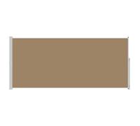 Store latéral taupe 600 x 200 cm polyester acier rétractable | Résistant aux UV, imperméable, rétractable automatiquement, kit de montage inclus