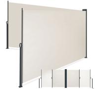 Store latéral - TECTAKE - Store double extensible avec mécanisme résistant aux intempéries en polyester 160 x 600 cm - Beige
