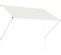 Store manuel - 200 x 150 cm - Crème - Réglable pour balcon et terrasse - Résistant aux UV et imperméable - Avec armature métallique