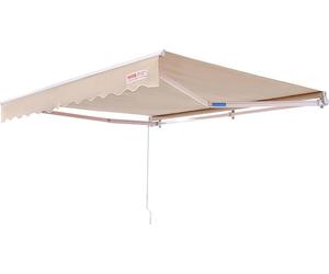 Store manuel rétractable SucceBuy 2,5 x 2 m. En polyester, hydrofuge. Pour terrasse, balcon, porte-fenêtre. Avec manivelle. Protection solaire pour cour arrière