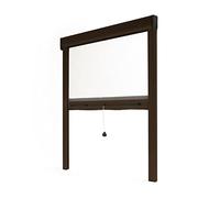 Store moustiquaire enroulable fenêtre LUXE ALU - Marron RAL8014 - L1500 x H2200mm