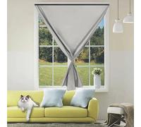 Store Obscurcissant Occultant 130 x 190 cm, sans Perçage, Facile à Installer, 100% Occultant Protection Vie Privée Store Occultant Tissu Isolation avec Ruban Nano,pour Fenêtre, Gris A