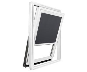 Store Occultant Compatible Velux ® - Dimension SK08 - ossature Blanche - Toile Gris Anthracite