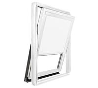Store Occultant Compatible Velux ® - Dimension UK08 - ossature Blanche - Toile Blanc