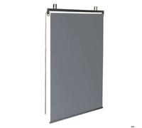 Store occultant extérieur TERRE JARDIN Eclipse 120 x 225 cm gris - aluminium et polyester 180 g/m² avec enrouleur manuel