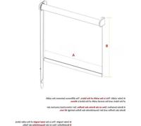 Store occultant - Gris clair de lune - 180 x 160 cm - Montage universel