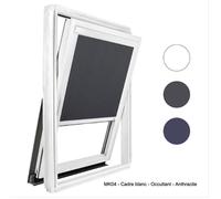 Store Occultant Oss. Blanche Compatible VELUX ® Pour Dimension Mk04 - Gris Ant.
