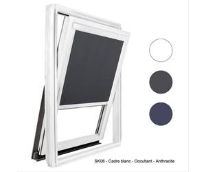 Store Occultant Oss. Blanche Compatible VELUX ® Pour Dimension Sk06 - Gris Ant.