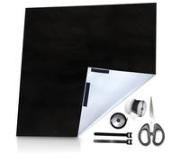 Store Occultant pour Fenêtre sans Perçage Set,1m x 1,45m Film Occultant Noir pour Fenêtre de Toit avec Auto-agrippante et Attaches de Câble,Tissu occultant Portable 100% Opaque pour fenêtre de Toit