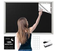 Store Occultant sans Percage, 100% Blackout Rideau Occultant sans Percage pour Chambre, Stores occultants pour bébé, 300 x 148cm à découper à n'importe Quelle Taille