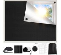 Store Occultant Sans Percage 200X145 cm,100% Opaque,Protection Solaire et Lsolant Thermique,Peut être Coupé sur Mesure,Store