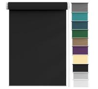 Store occultant sans percage Klemmfix 50 x 60 cm Facile à Montage, Store Enrouleur Opaque Accessoires d'installation Inclus pour Salon, Cuisine, Noir
