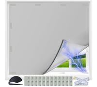 Store Occultant sans Percage, Rideau Occultant Thermique Anti Chaleur, Tissu Opaque Découpable pour Fenêtre de Toit, Fenêtre de Toit Inclinée, Chambre et Caravane, 100% Blackout, 100×145CM, Gris