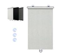 Store Occultant sans Perçage，Store Enrouleur for Fenetre A Ventouse, Store Enrouleur Opaque Thermique，Rideau Protection Solaire Protection Intimité, Anti-UV(Argent,W80xH200cm)