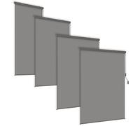 Store occultant TRMLBE 160x250 cm Store extérieur avec manivelles pour store Store vertical Protection UV Protection visuelle Store vertical Maintien du mur, Gris clair