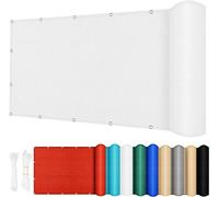 Store pare-soleil d'extérieur - Tissu en PEHD - 50 x 220 cm - Blanc