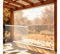 Store Pergola Extérieur Enrouleur, Transparent PVC Rideau Coupe-Vent | Stores de Séparation Étanche Coupe Vent pour Terrasse Balcon, Volets Roulants Poussière avec Levage(B80xH150cm)