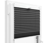 Store plissé avec supports de serrage (anthracite, 95x100 cm)