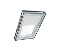 Store Plissé Originale Roto ZFA - Rail de Guidage Blanc - Plissé pour Fenêtres de Toit de la Série Designo R6/R8, i8 et Classic K 64/84 - Taille 074/118 | 07/11 - Couleur du Tissu Blanc