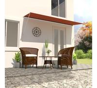 Store rétractable 400×150 cm Orange et marron