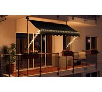 Store retractable avec LED marque Swing & Harmonie : Orange et noir vertical / 200 cm