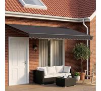 vidaXL Store à bras articulés manuel à LED anthracite 4 x 2 m