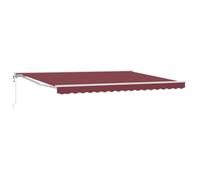 vidaXL Store électrique rétractable rouge bordeaux 4,5 x 3,5 m