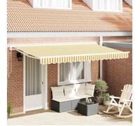 vidaXL Cadre d'auvent jaune et blanc 350 x 200 cm