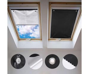 Store thermique pour fenêtre, occultant - 48x78 cm, noir - occultation 95-100% - tissu Oxford - pour intérieur - àmanuelle
