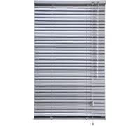 Store vénitien aluminium - SWAPY - 80x130 cm - Sans perçage - Lamelles 25 mm - Gris argenté - Résistant à l'humidité