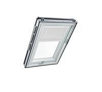 Store Vénitien Originale Roto ZJA - Rail de Guidage Blanc - Fonctionnement Manuel - pour Fenêtre de Toit de la Série Designo R6/R8, i8 et Classic K 64/84 - Taille 134/140 | 13/14 - Couleur Blanc