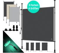 Store vertical extérieur - KESSER - Montage sans perçage - Hauteur ajustable 220-310 cm - Boîtier aluminium thermolaqué