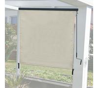 Store vertical HWC-F42, store vertical pare-vue store extérieur enrouleur, protection UV 50 tissu ~ 250x180cm, crème-beige