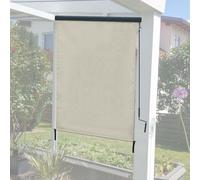 Store vertical HWC-F42, store vertical pare-vue store extérieur enrouleur, protection UV 50 tissu ~ 250x100cm, crème-beige