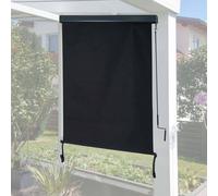 Store vertical HWC-F42, store vertical pare-vue store extérieur enrouleur, protection UV 50 tissu ~ 250x100cm, noir