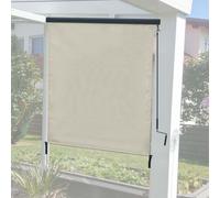 Store vertical HWC-F42, store vertical pare-vue store extérieur enrouleur, protection UV 50 tissu ~ 250x140cm, crème-beige