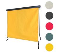 Store vertical HWC-F42, store vertical pare-vue store extérieur enrouleur, protection UV 50 tissu ~ 250x180cm, jaune