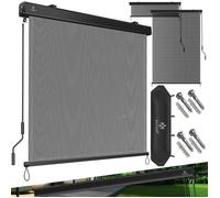 Store vertical - KESSER - Anthracite transparent - 160 x 250 cm - Protection solaire et visuelle - Manivelle