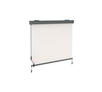 Store vertical rétractable avec coffre et manivelle - 1,4x2,5 m - Toile beige structure gris - protection soleil terrasse