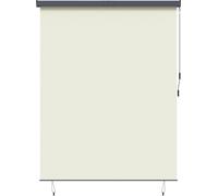 vidaXL Store roulant extérieur rayé réglable – crème 220×250 cm tissu/aluminium, protection UV
