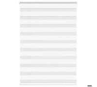 Store zèbre blanc - VIDAXL - 95x100 cm - Polyester - Blanc - Intérieur - Deux modes de montage - Connecteur à chaîne