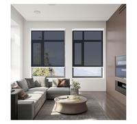 Stores À Rouleau Teintés for Fenêtre Large 57-147 Cm Anti UV Unidirectionnel Voir Travers Le Rideau Bleu Rabattable en Miroir avec Raccords Plusieurs Tailles(W117xH230cm)