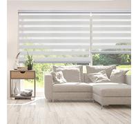 Stores enroleurs Jour Nuit Premium Double Tissu Finitions Haut de Gamme Galerie et chaînette en Aluminium Qualité maximale pour Fenêtres et Portes Store Zébre STORESDECO Lin 200x250 cm