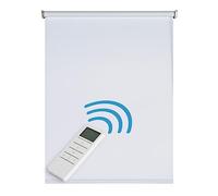 Stores enroleurs motorisé Jour Nuit Premium Double Tissu Finitions Haut de Gamme Galerie et chaînette en Aluminium Qualité maximale pour Fenêtres et Portes Store Zébre STORESDECO Blanc 160x180 cm