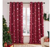 Stores occultants rouge foncé pour le salon et la chambre, 55 x 69 pouces (L x H)