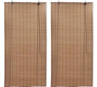 Stores roulants en bambou 2 pcs Marron 120x220 cm