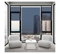 Stores Roulants Génériques À Sens Unique, Teinte De Fenêtre Bleue, Anti-UV, Rideau Transparent avec Raccords, Pare-Soleil Confidentialité en Miroir Rabattable(W65xH150cm)